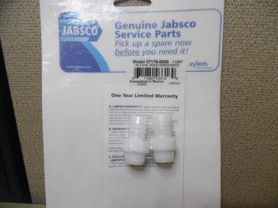 OEM JABSCO PAR 37176-0000 PORT KIT 36800 36900 36950 36970 SERIES