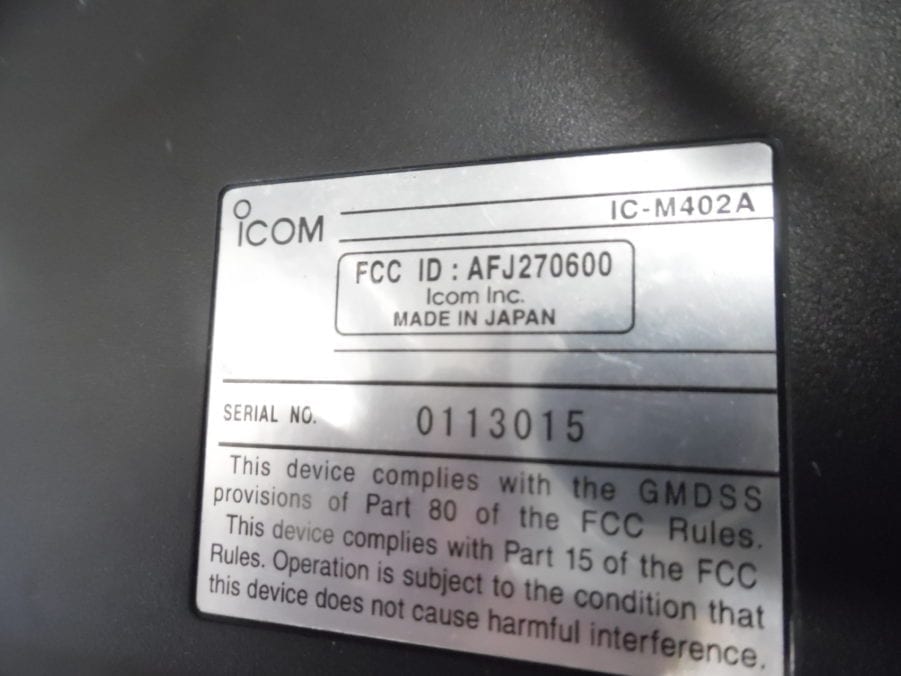 Icom IC-M402 Marine VHF Radio Transceiver w/ Microphone - FULLY TESTED! - Image 7