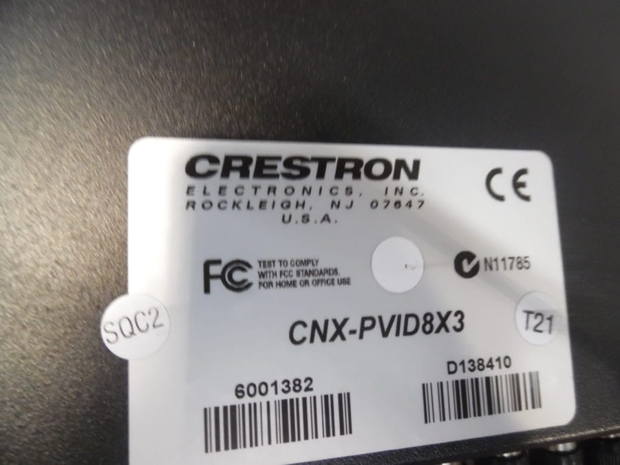 Crestron CNXPVID8X3 Professional Video Distributor Switch 24V Max