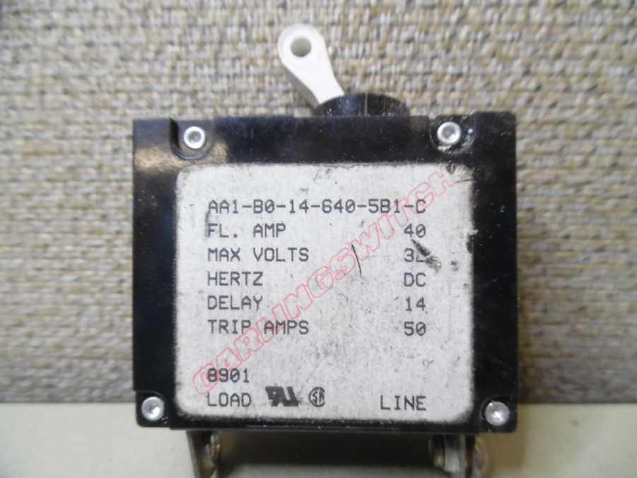 Carling AA1-B0-14-640-5B1-C Circuit Breaker 40 Amp