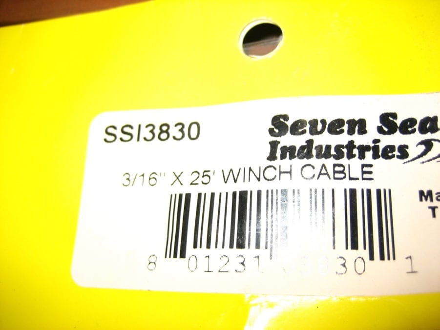 Seven Seas Replacement 3/16" X 25' Boat Trailer Winch Cable Hook **NEW** SSM3830 - Image 5