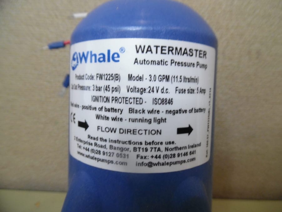 Whale FW1225 (B) Watermaster 3.0 GPM, 24 V d.c Fresh Water Pump - NEW - Image 3