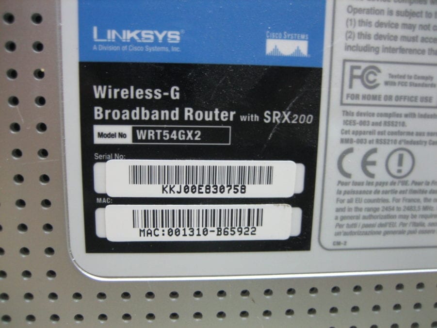 Linksys WRT54GX2 SRX200 54 Mbps 4-Port 10/100 Wireless-G Router - Image 5
