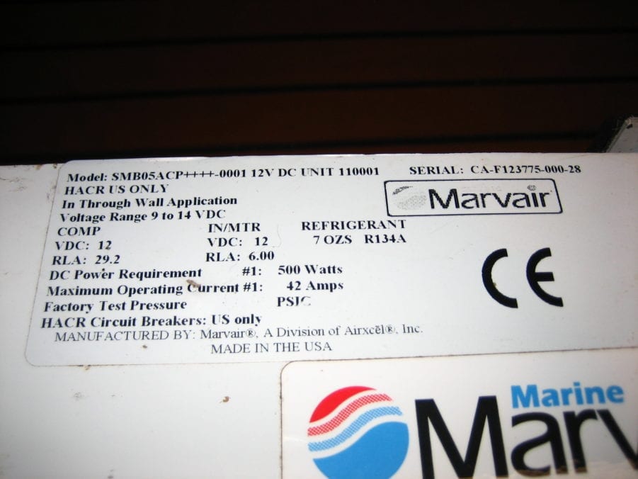 Marvair SMB05ACP 5000 BTU 12V DC Self Contained Marine Air Conditioner AC - Image 8