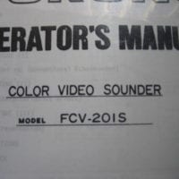 Furuno Operator's Manual f/ Color Video Sounder FCV-201S - Free Shipping
