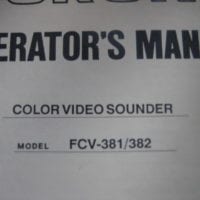 Furuno Operator's Manual f/ Color Video Sounder FCV-381/382 - Free Shipping
