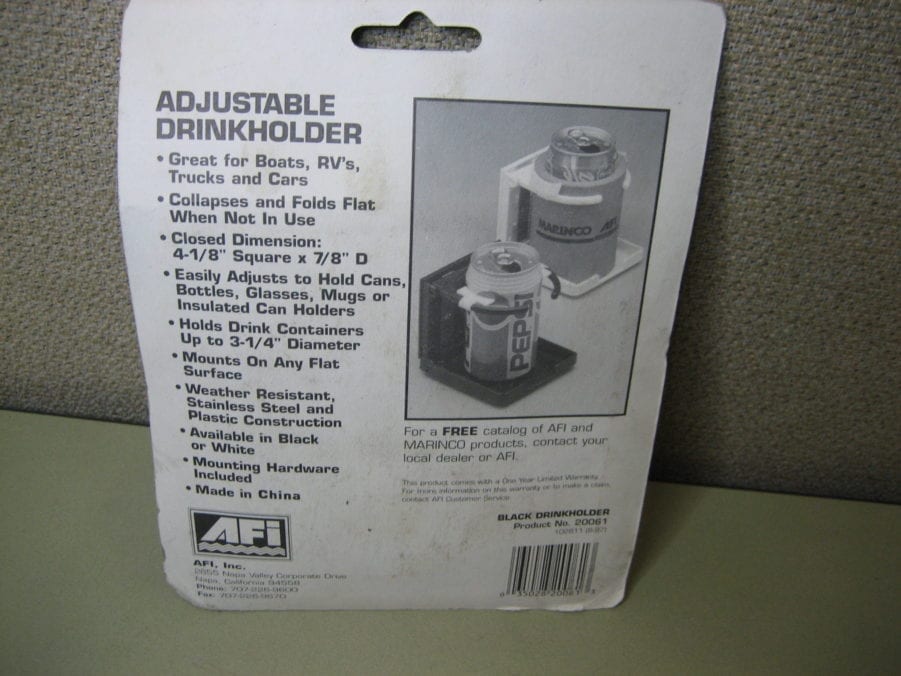 AFI 20061 Marine Boat Adjustable Black CUP DRINK HOLDER - Image 4