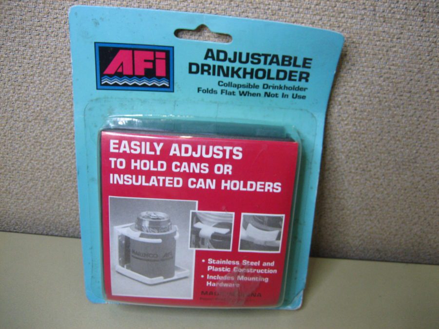 AFI 20061 Marine Boat Adjustable Black CUP DRINK HOLDER