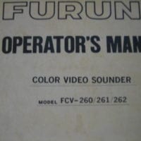 Furuno Operator's Manual f/ Color Video Sounder FCV-260,261,262- Free Shipping