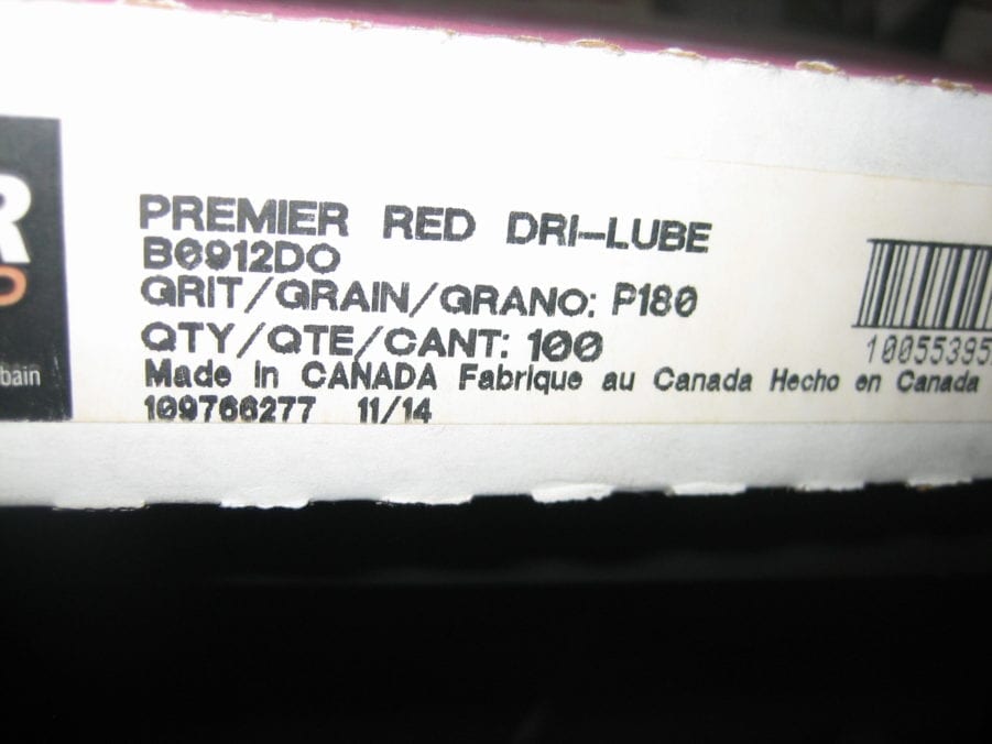 Carborundum B0912DO Grit P180, 100-PK, 9" x 11" Sand Paper Sheets - Image 2