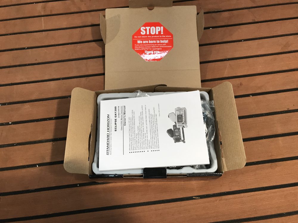 Standard Horizon GX1300 Eclipse VHF Radio With Mic, Mount, Knobs, Manual NIB NEW Max Marine