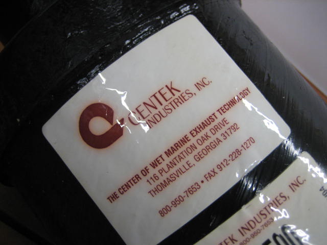 Centek Marine Exhaust Muffler 4" x 4", 16" x 8" - Max Marine Electronics