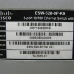 Cisco ESW-520-8P-K9 8-Port Ethernet Switch W/ PoE - Image 3