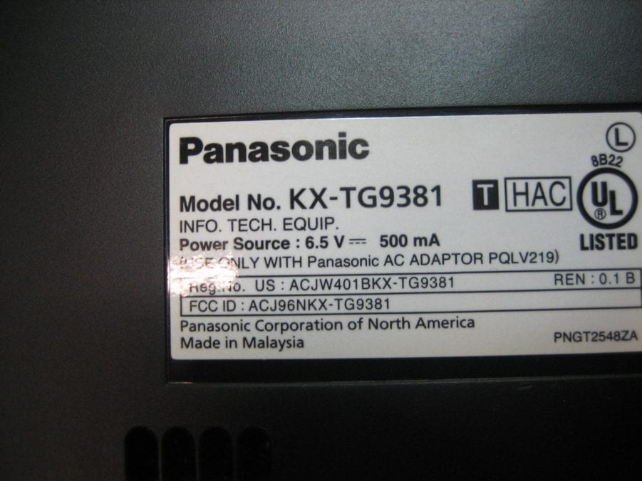 Panasonic KX-TG9381 Dect 6.0 Telephone Phone BASE UNIT f/ KX-TGA939 - Image 6