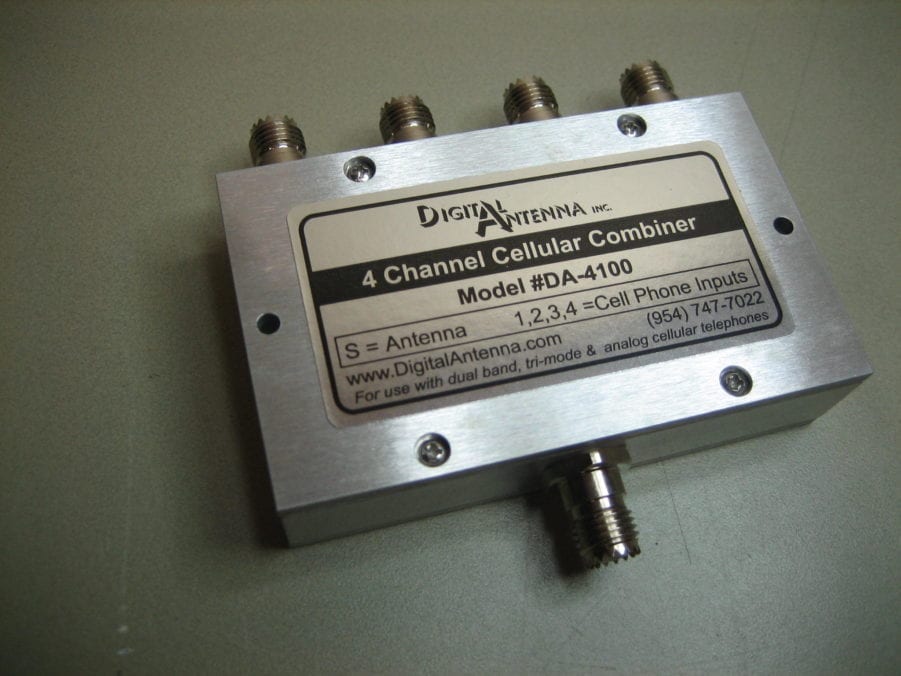 Digital Antenna DA-4100 4-Way Cellular Combiner Mini-UHF Female Connectors