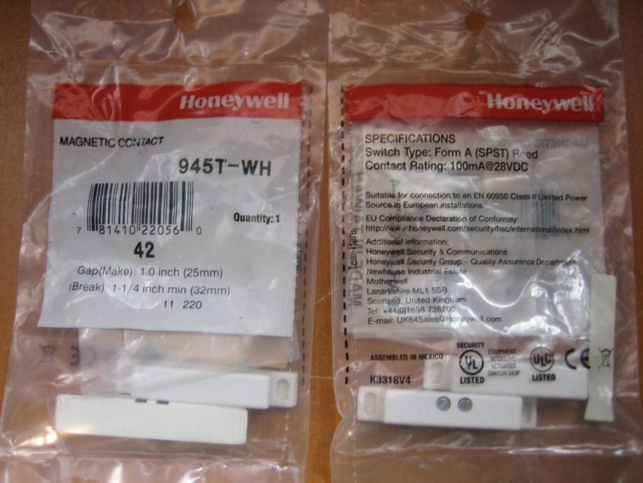 Honeywell 945T - WH Magnetic Contact - New - set of 2 - Free Shipping ...