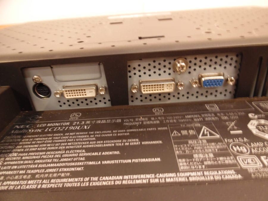 NEC 21.3" LCD Monitor - MultiSync LCD2190UXi-BK - 100/240VAC - Tested! - Image 8