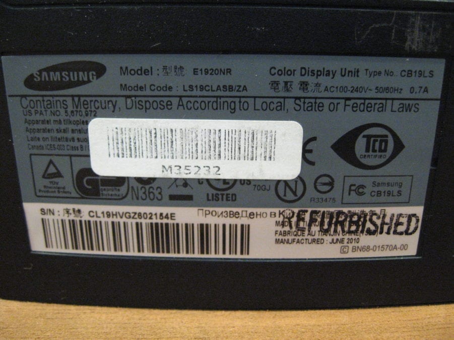 SAMSUNG SyncMaster E1920N 19" LCD Monitor (WORKING) - Image 8
