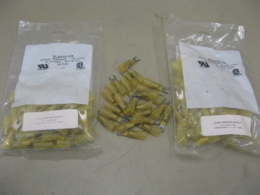 ELA210-10X 10-12 AWG #10 Spade Terminal Crimp Connectors (124 PCS) - Image 2