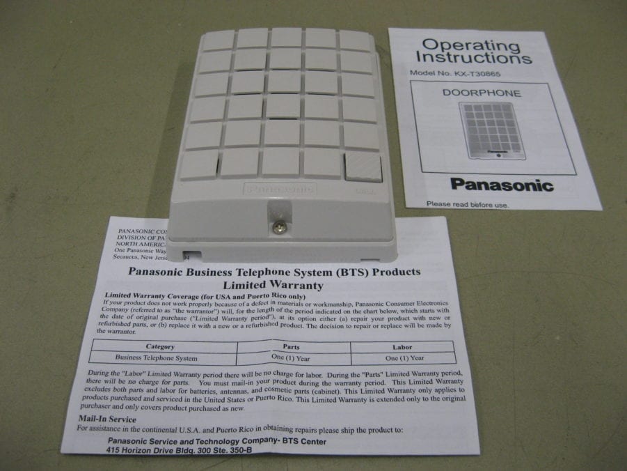 Panasonic KX-T30865-W Door Phone - Free US Shipping - Image 2