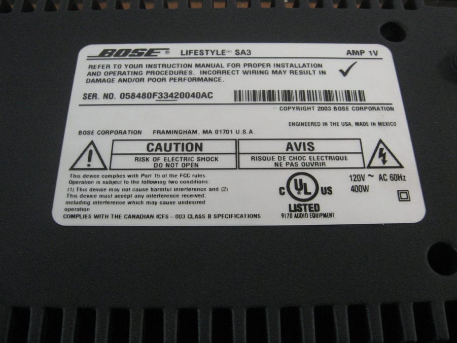 Bose SA-3 Lifestyle Stereo Amplifier - Free US Shipping - Image 8