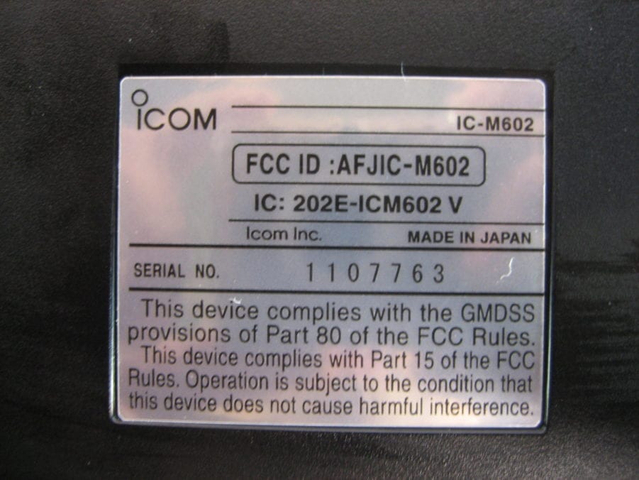 Icom IC-M602 Marine VHF Radio Transceiver w/ Microphone - Tested! - Image 7