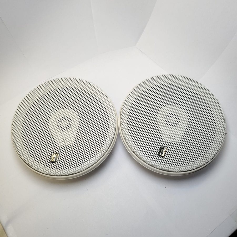 Pair of Poly-Planar MA-8506 6" Titanium Series 3-Way Marine Speakers - FULLY TESTED