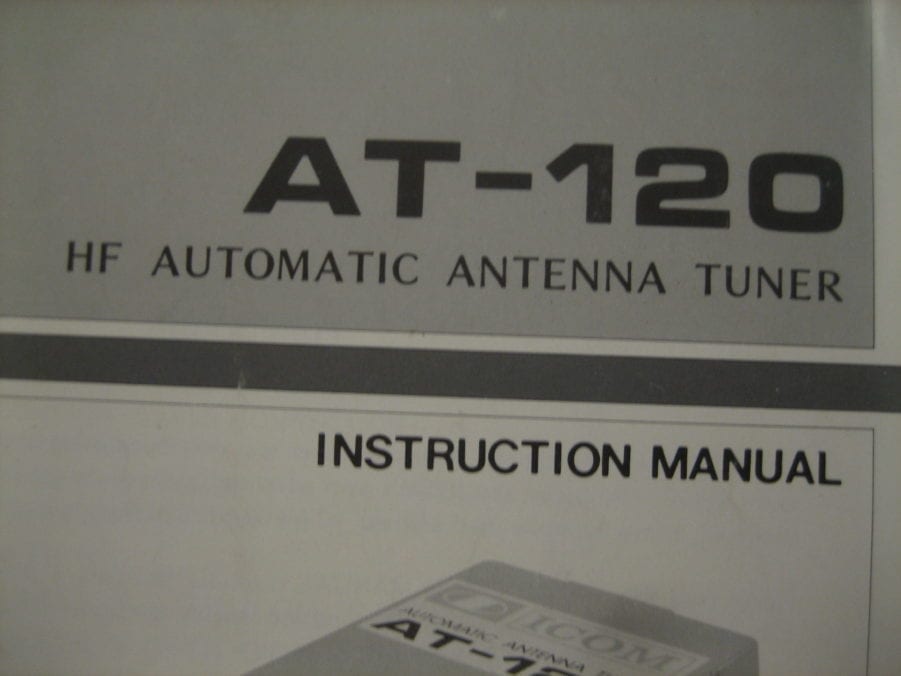 ICOM AT -120 HF Automatic Antenna Tuner Instruction Manual  - Free Shipping - Image 3