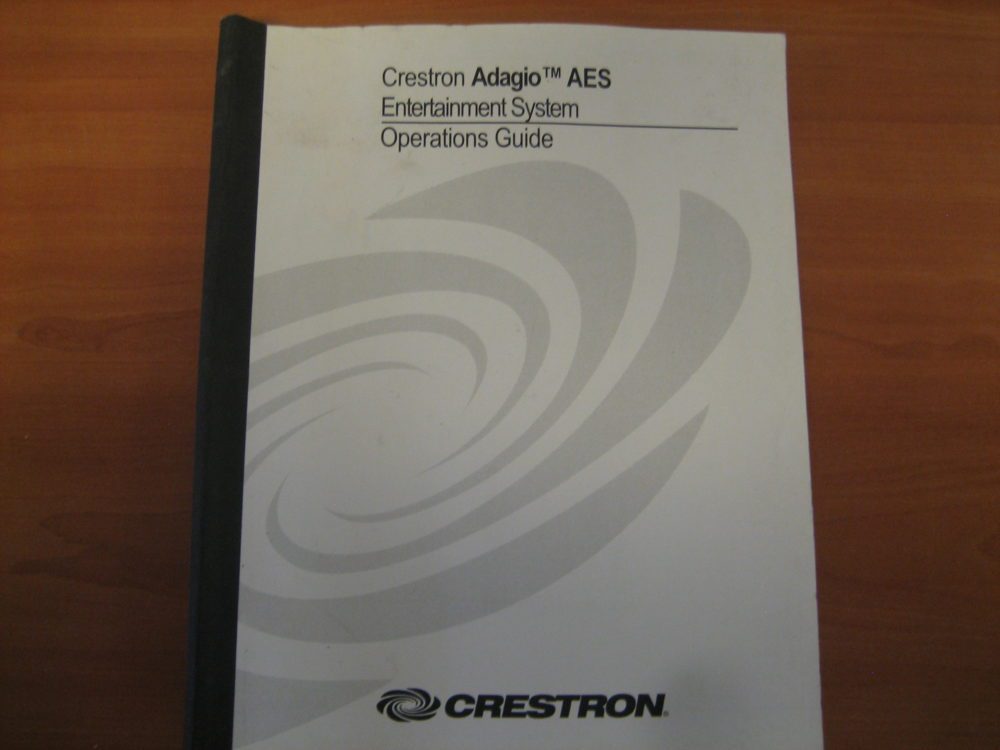 Crestron Parts Guide Crestron Adagio AES Entertainment System Operations Guide - Free US ...