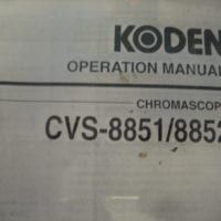 KODEN Chromascope CVS-8851/8852 Operation Manual - Free Shipping