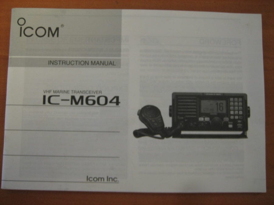 ICOM IC-M604 VHF Marine Transceiver Instruction Manual  - Free Shipping - Image 2