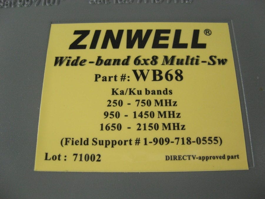 Zinwell WB68 Wide-Band 6x8 Multi-Switch - Free US Shipping - Image 5