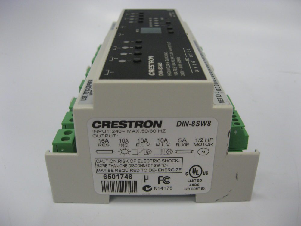 thumbnail image 2 of Crestron DIN-8SW8-I 8-Channel DIN Rail Switch (Brand New, Fast Shipping) 2 of 4