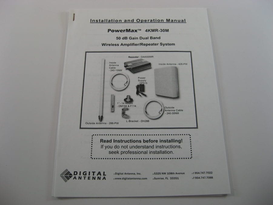 Digital Antenna 4KMR-30M PowerMax Wireless Cell Booster - Free US Shipping - Image 9