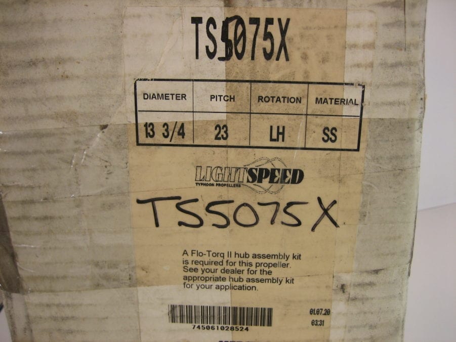 Mercury Typhoon Quicksilver Lightspeed 13 3/4" X 23P LH Counter Prop Propeller - Image 3