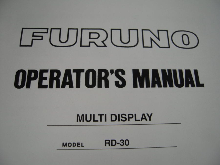 Furuno Multi Display RD-30  Operator's Manual - Free Shipping