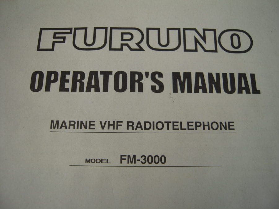 Furuno Marine VHF Radiotelephone FM3000 Operator's Manual - Free Shipping