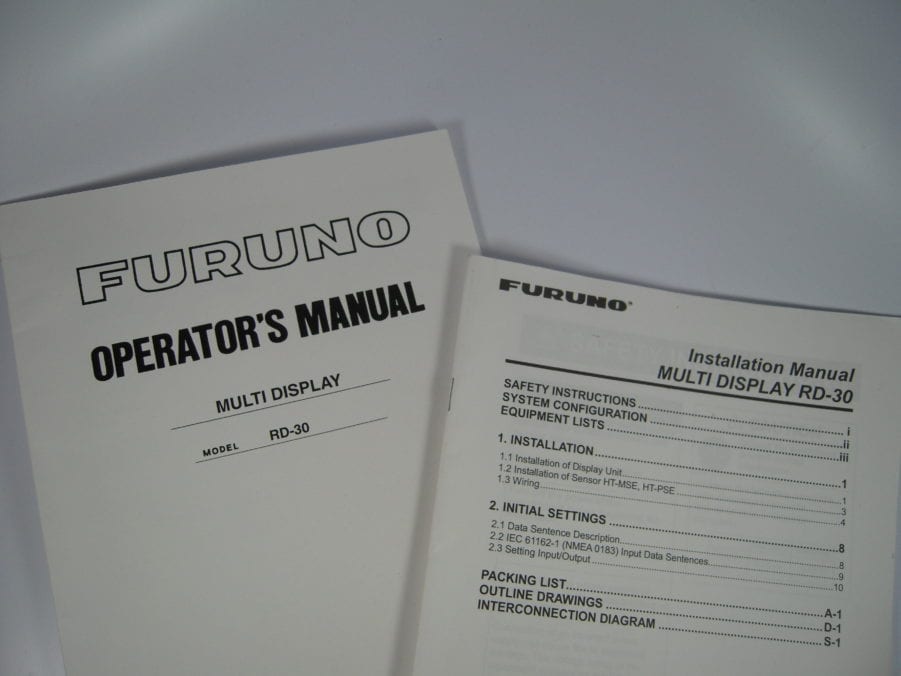 Furuno Multi Display RD-30  Operator's Manual - Free Shipping - Image 5