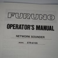 Furuno Network Sounder ETR-6/10N Operator's Manual - Free Shipping