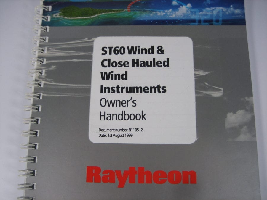 Raytheon ST60 Wind and Close Hauled Wind Instruments -- Owner's Handbook - Free Shipping