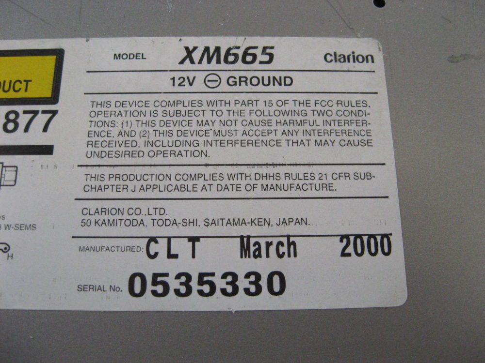 Clarion XM665 Digital Audio/6-Disc CD Changer - Free US Shipping