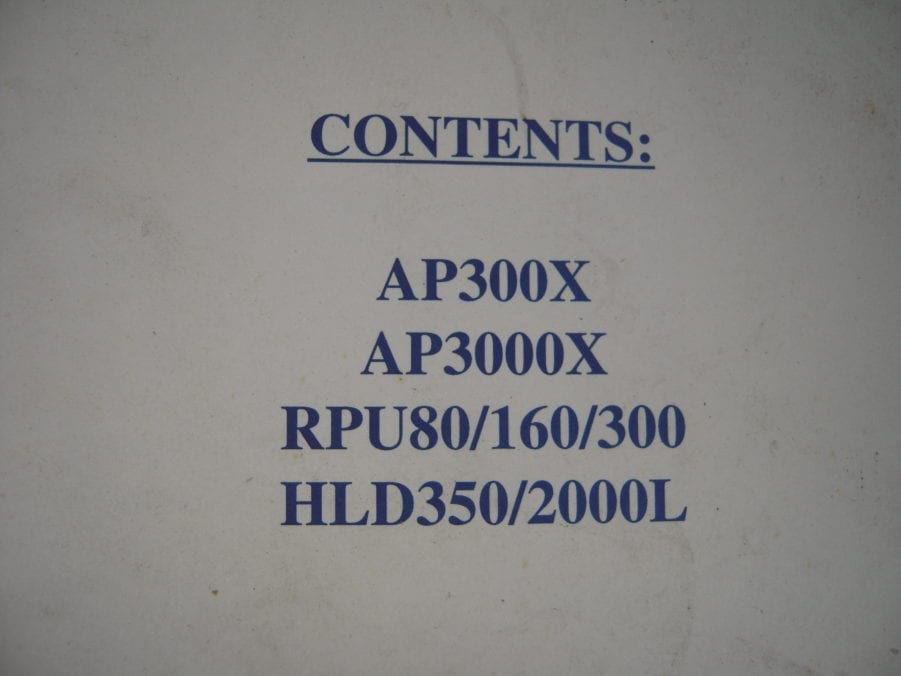 Simrad Robertson Autopilot Manual - AP300X AP3000X RPU80/160/300 HLD350/2000L - Image 2