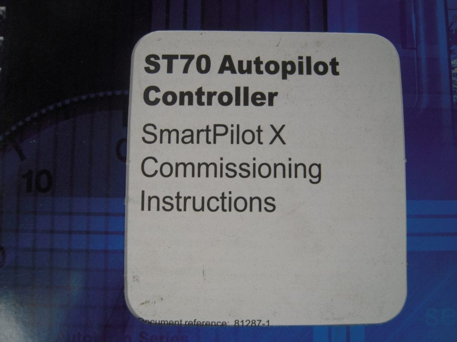 Raymarine ST70 Autopilot Controller SmartPilot X Commissioning Instructions