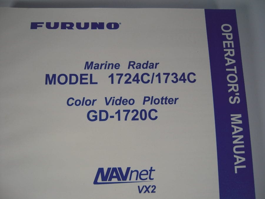 Furuno 1724C/1734C Marine Radar GD-1720C  Color Video Plotter Operator's Manual