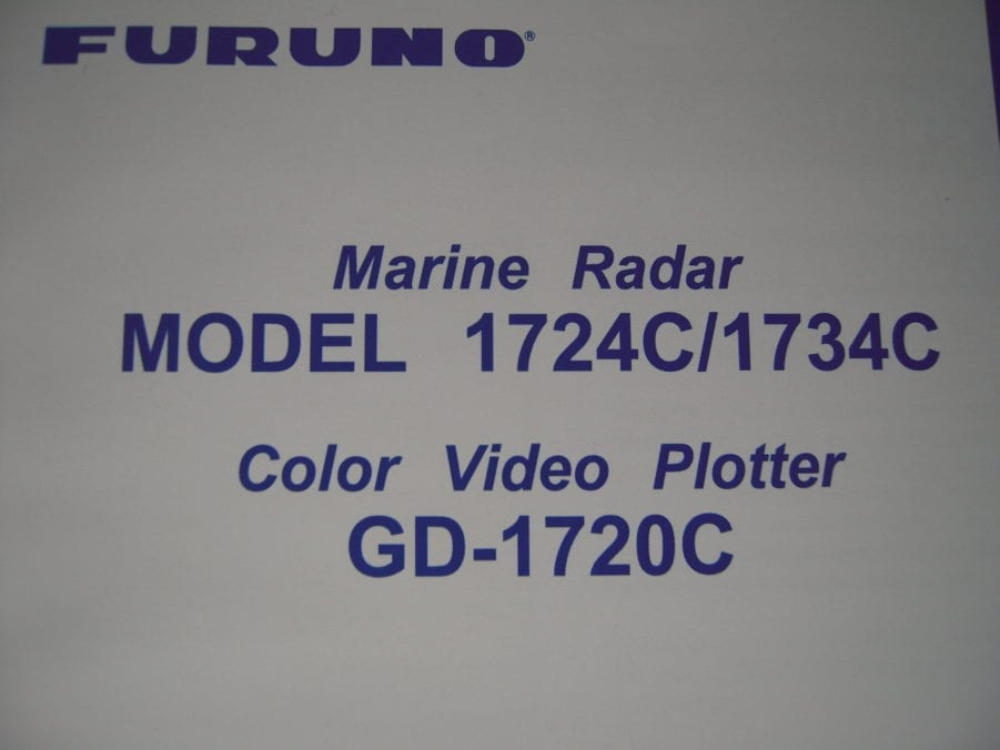 Furuno 1724C/1734C Marine Radar GD-1720C  Color Video Plotter Operator's Manual - Image 2