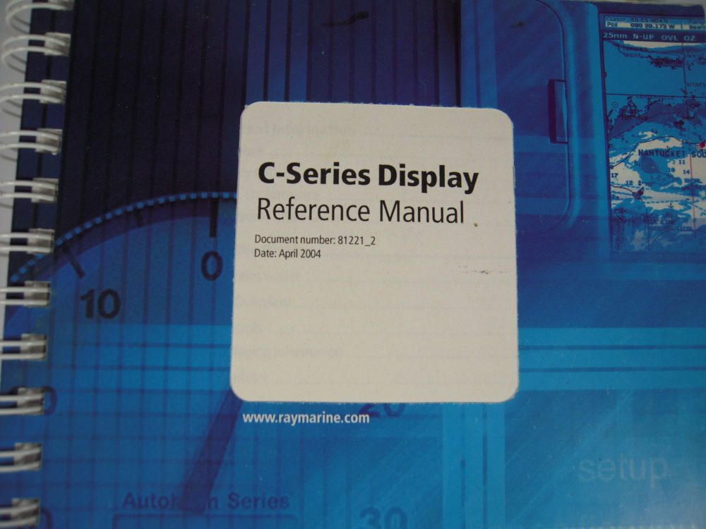 Raymarine C-Series Display Reference Manual - Free Shipping - Max ...