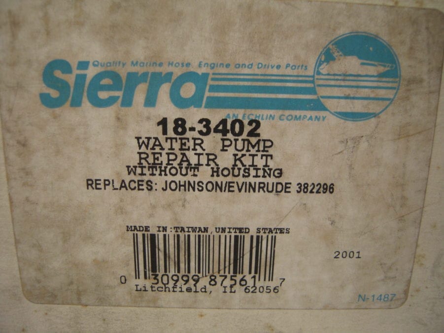 Sierra 18-3402 Water Pump Kit *Replaces Johnson Evinrude 382296* - Image 3