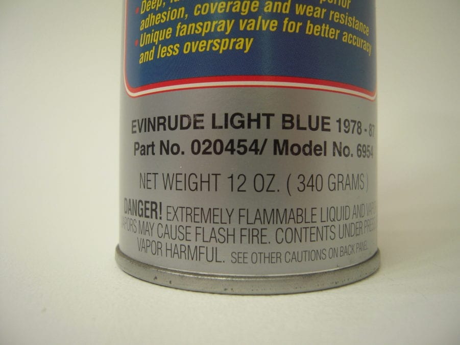 Tempo *QTY 2* 020454 Evinrude Light Blue Spray Paint/ Touch Up *1978-87 MOTORS* - Image 4