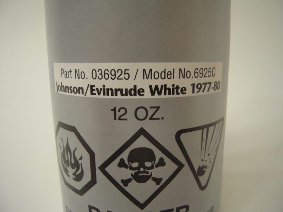 Tempo *QTY 2* 036925 Johnson Evinrude White Motor Touch Up Spray Paint *1977-80* - Image 4