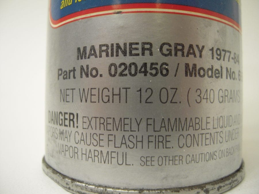 Tempo *QTY 2* 020456 Mariner Gray Motor Spray Paint/ Touch Up *1977-84 MOTORS* - Image 4